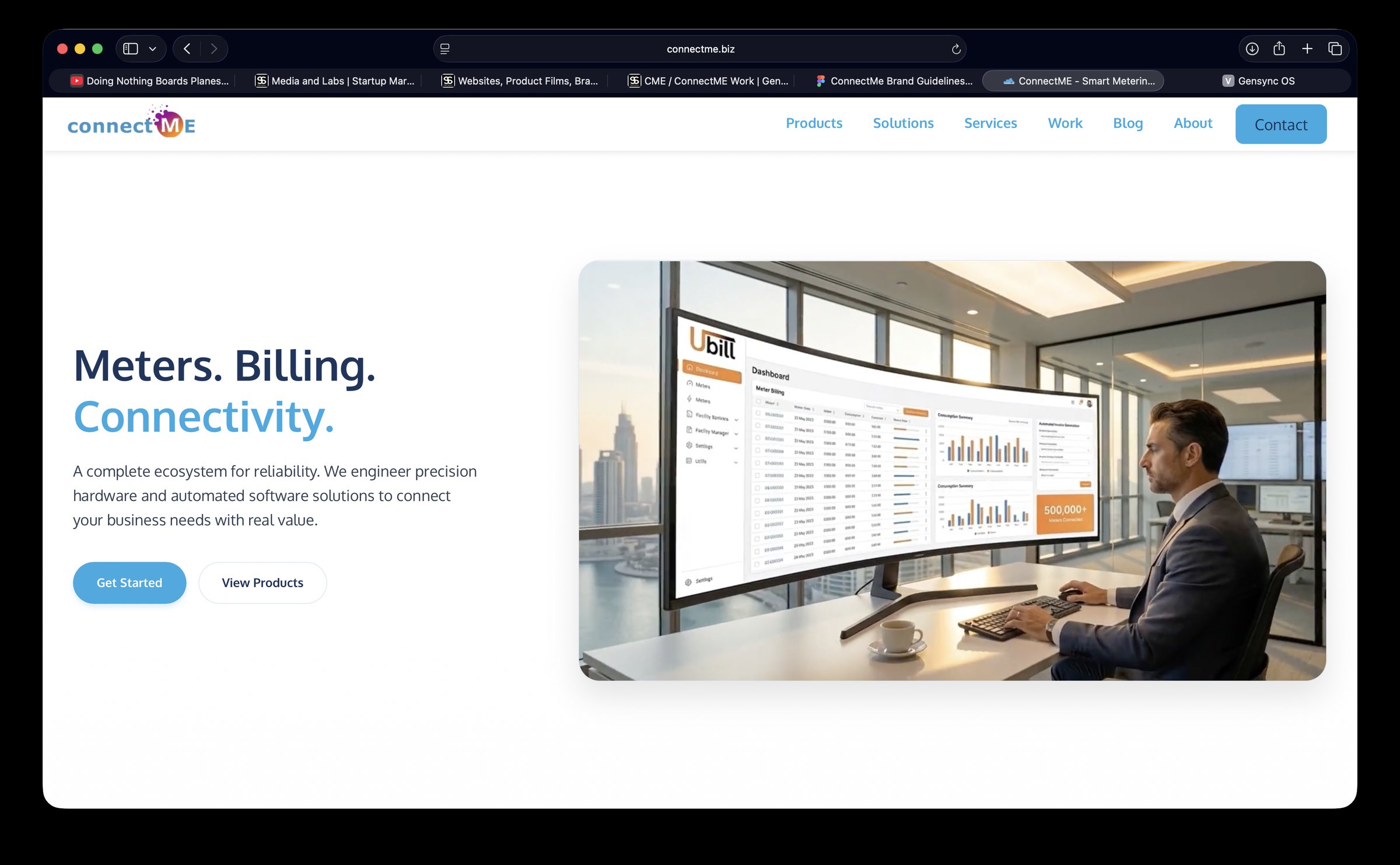 ConnectME website and GTM asset work delivered by GenSync