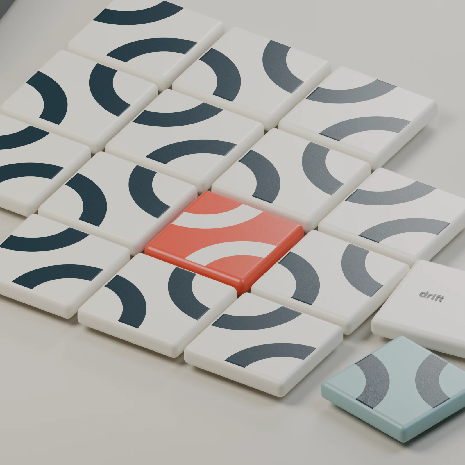 The Loop tile surface and curved paths
