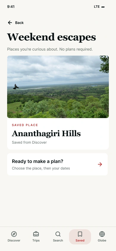 A collection of nearby getaways
