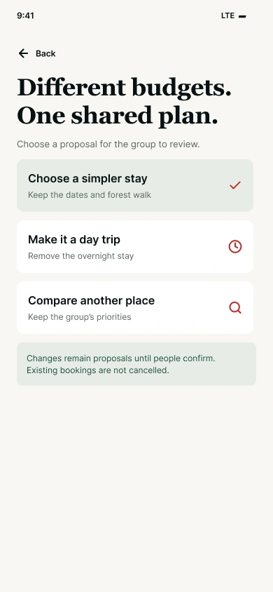 Compare changes as a group