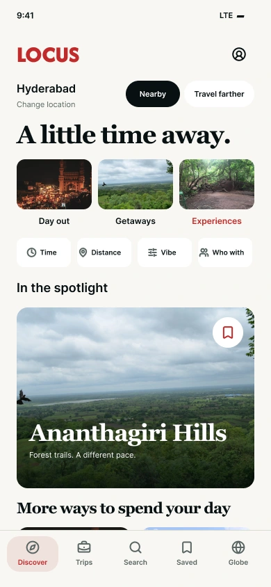 Nearby places and getaways
