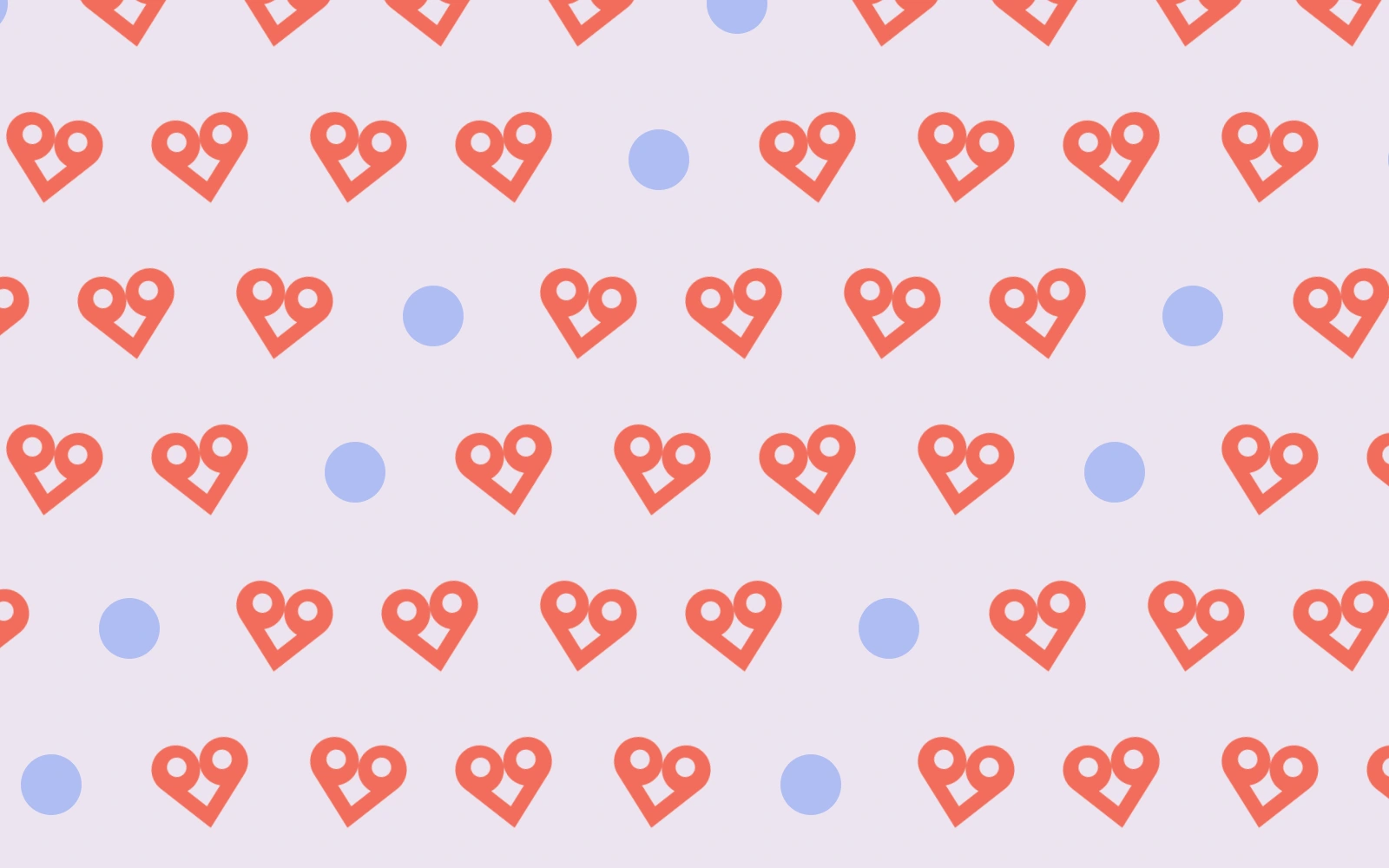 Pupple geometric pattern made from its paired p symbol